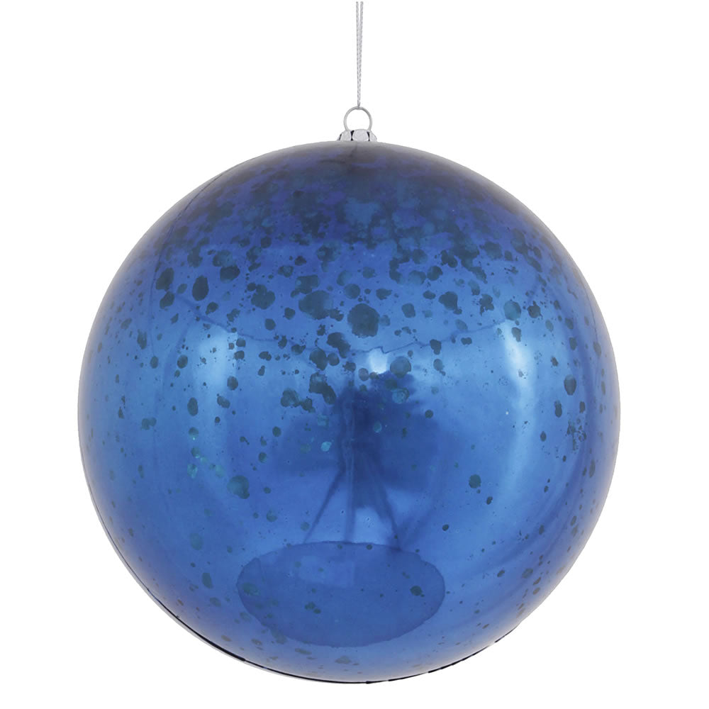 Vickerman 6” Sea Blue Shiny Mercury Ball 4/bag - M166562
