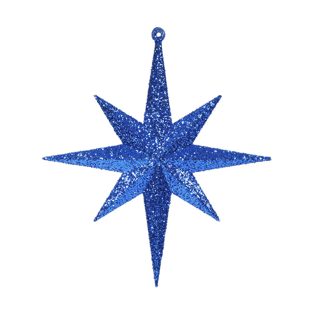 Vickerman 8″ Blue Glitter Bethlehem Star 4/Box - M167202