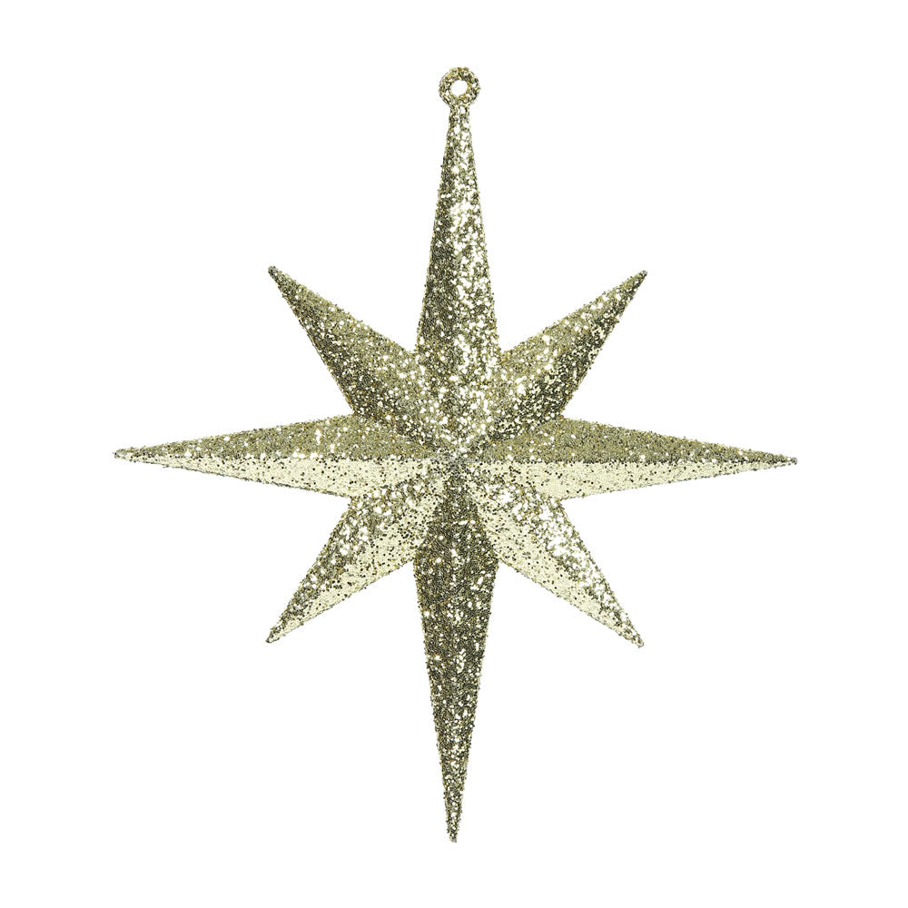 Vickerman 8″ Gold Glitter Bethlehem Star 4/Box - M167208