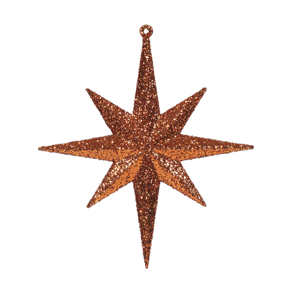 Vickerman 8″ Burn Org Glitter Bethlehem Star 4/Box - M167218