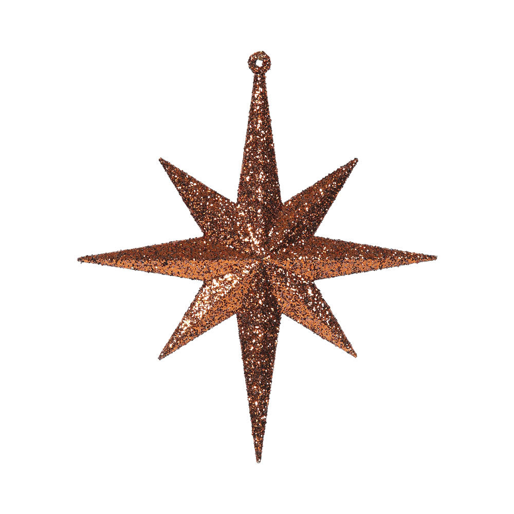 Vickerman 8” Copper Glitter Bethlehem Star 4/Box - M167288
