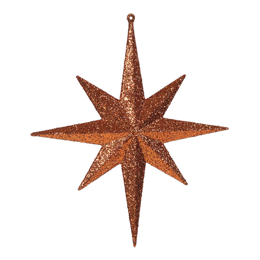 Vickerman 12″ Burn Org Glittr Bethlehem Star 2/Bag - M167418