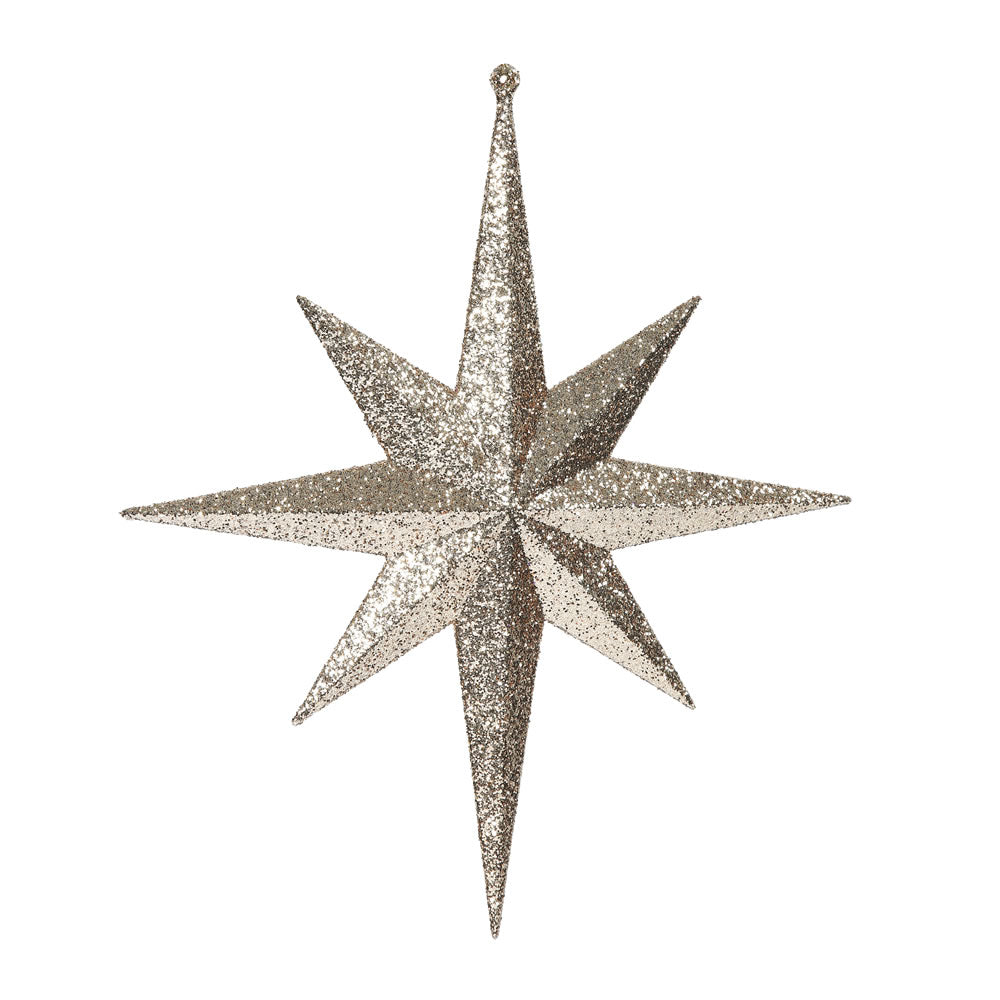 Vickerman 12” Rose Gold Glitr Bethlehem Star 2/Bag - M167458