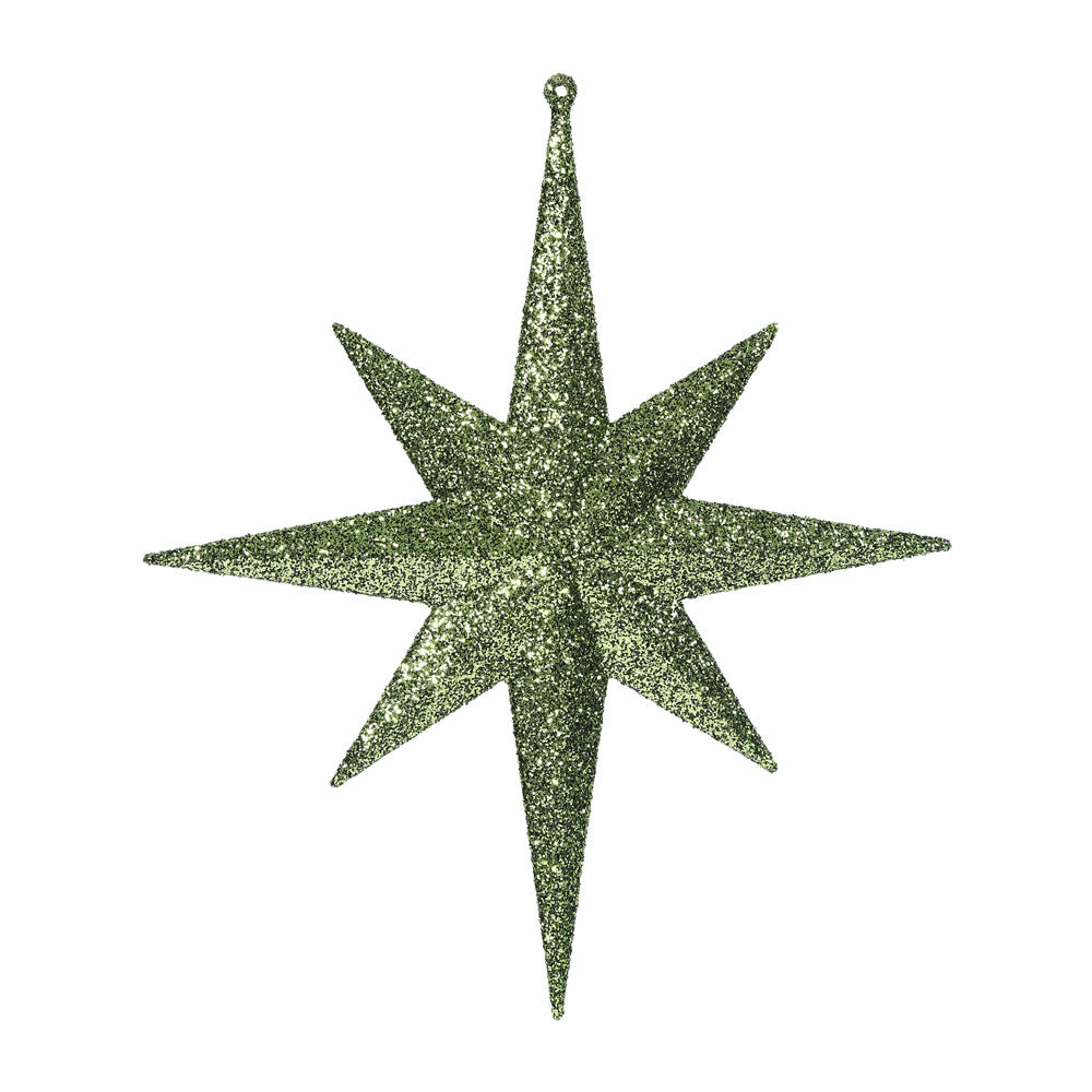Vickerman 12” Olive Glitter Bethlehem Star 2/Bag - M1674OL
