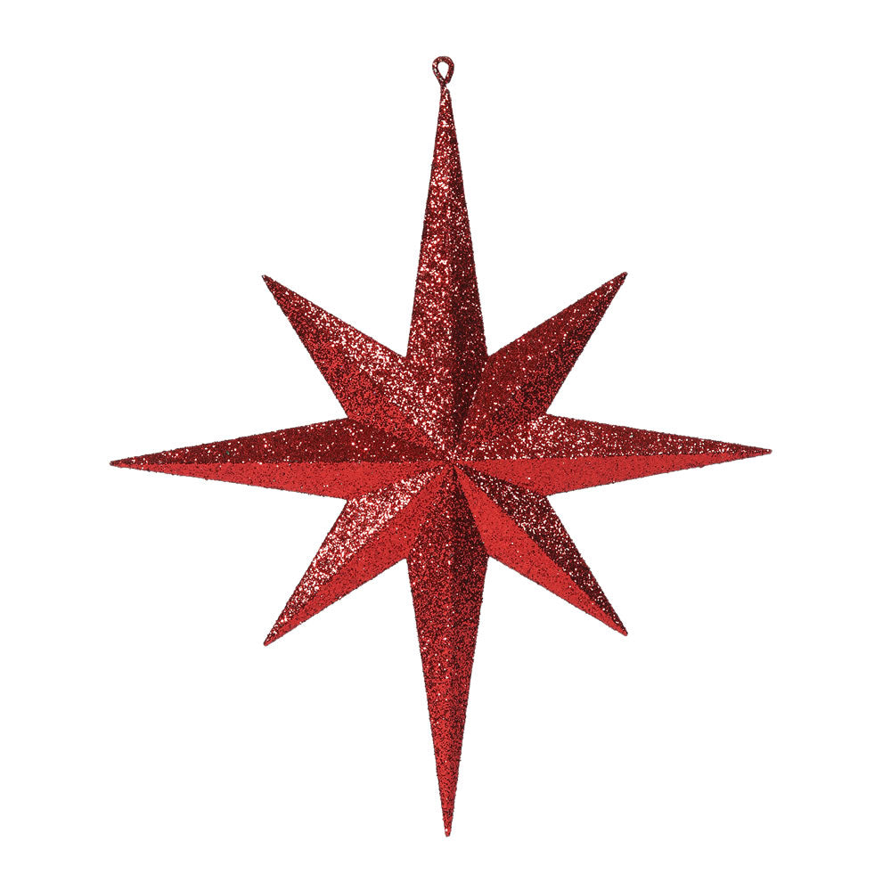 Vickerman 15.75″ Red Glitter Bethlehem Star - M167503