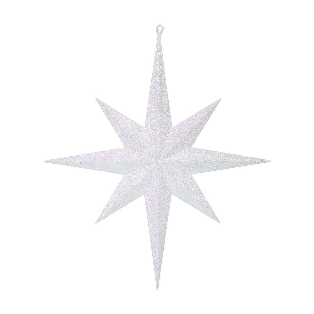 Vickerman 15.75” White Glitter Bethlehem Star - M167511