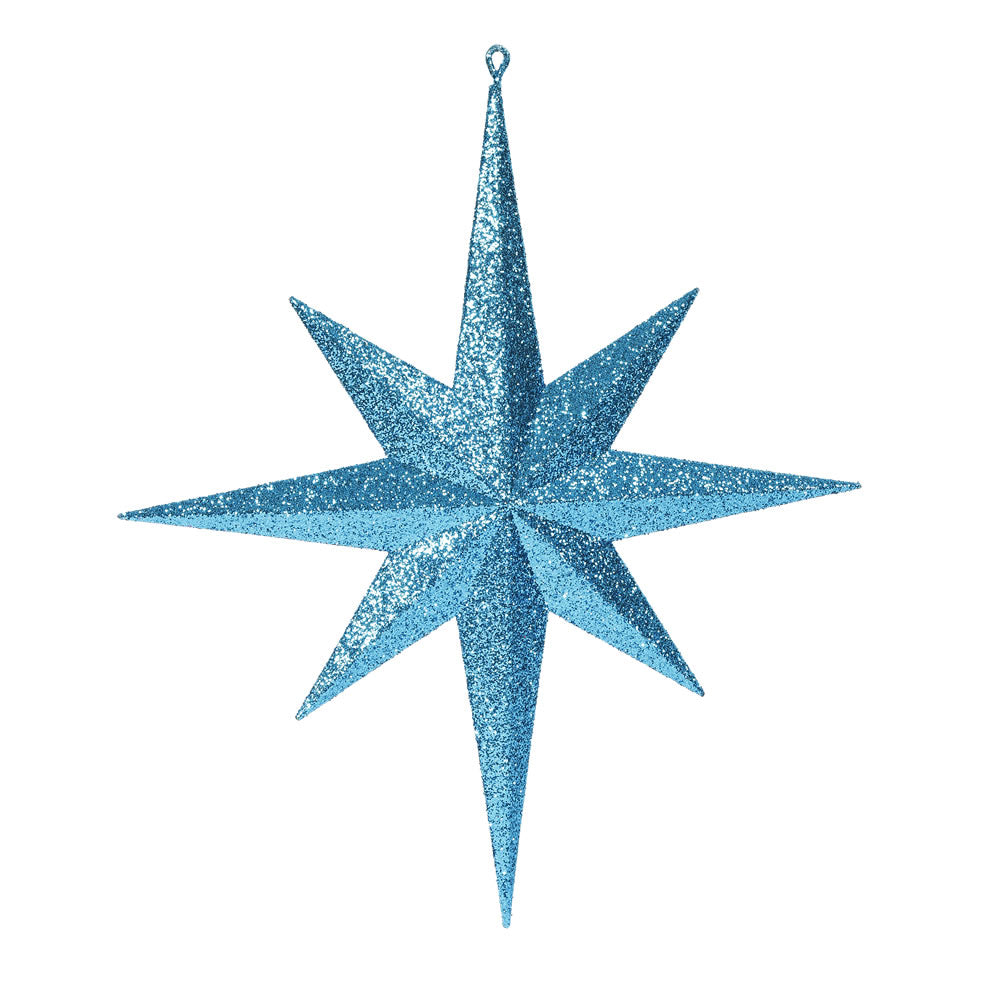 Vickerman 15.75″ Turquoise Glitter Bethlehem Star - M167512