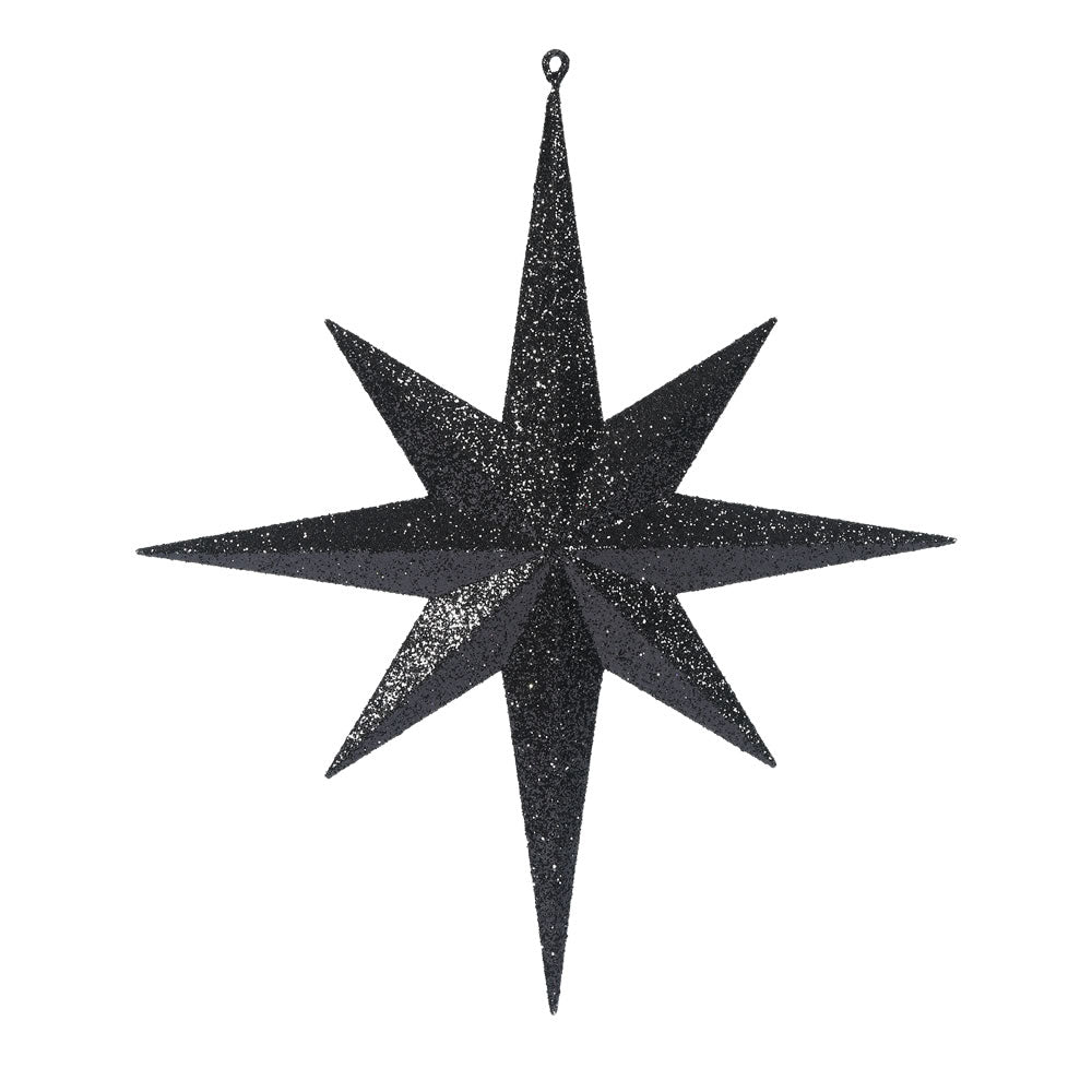 Vickerman 15.75″ Black Glitter Bethlehem Star - M167517