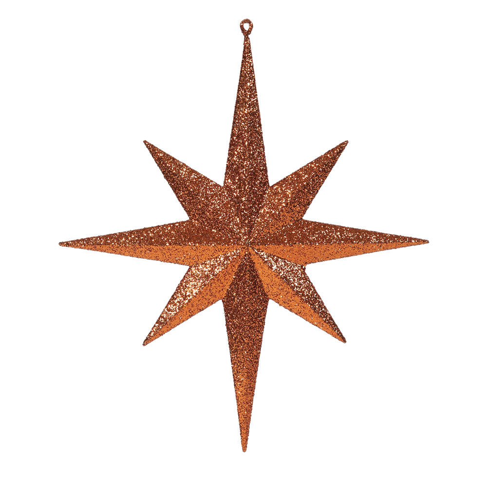 Vickerman 15.75″ Burn Orang Glitter Bethlehem Star - M167518