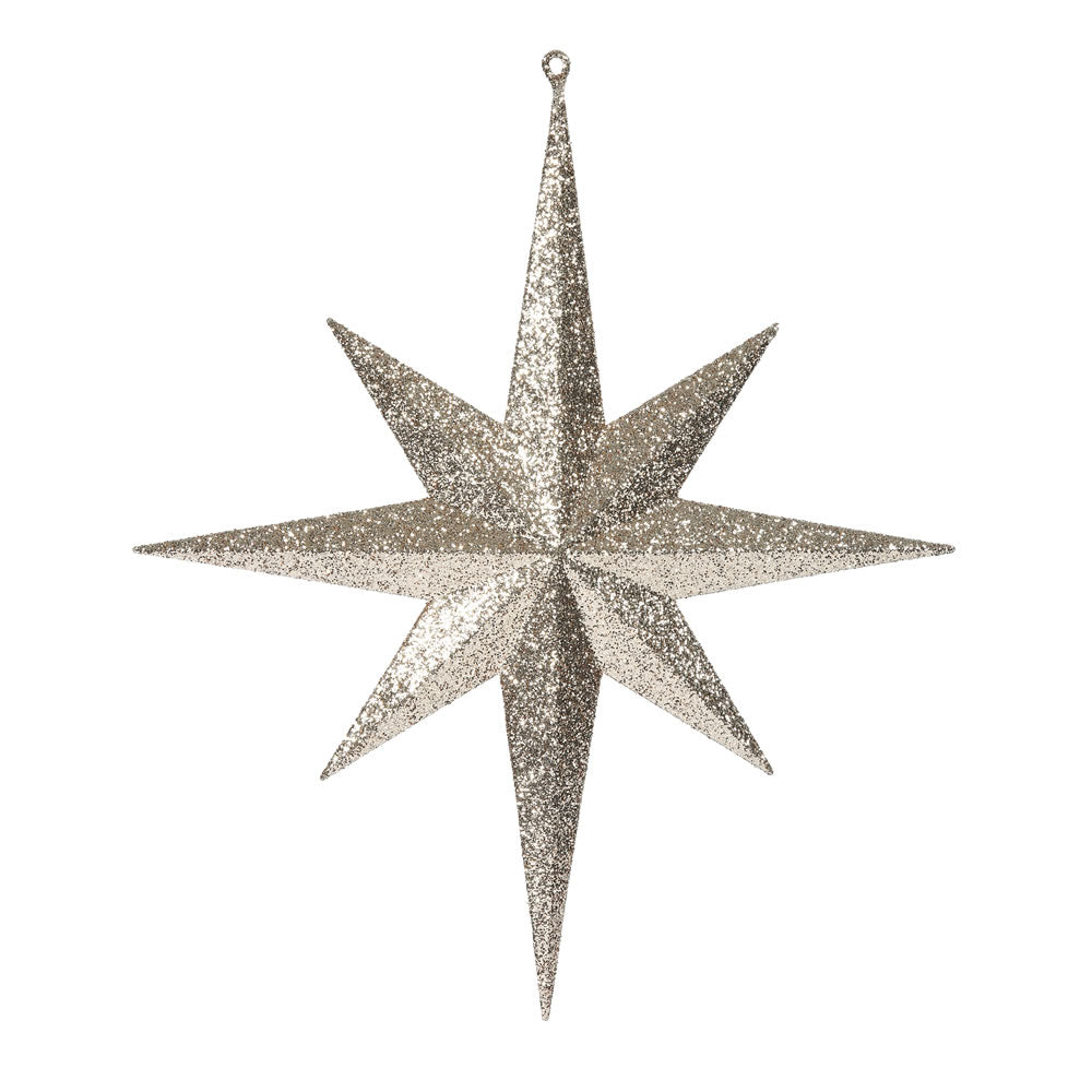 Vickerman 15.75” Rose Gold Glitter Bethlehem Star - M167558