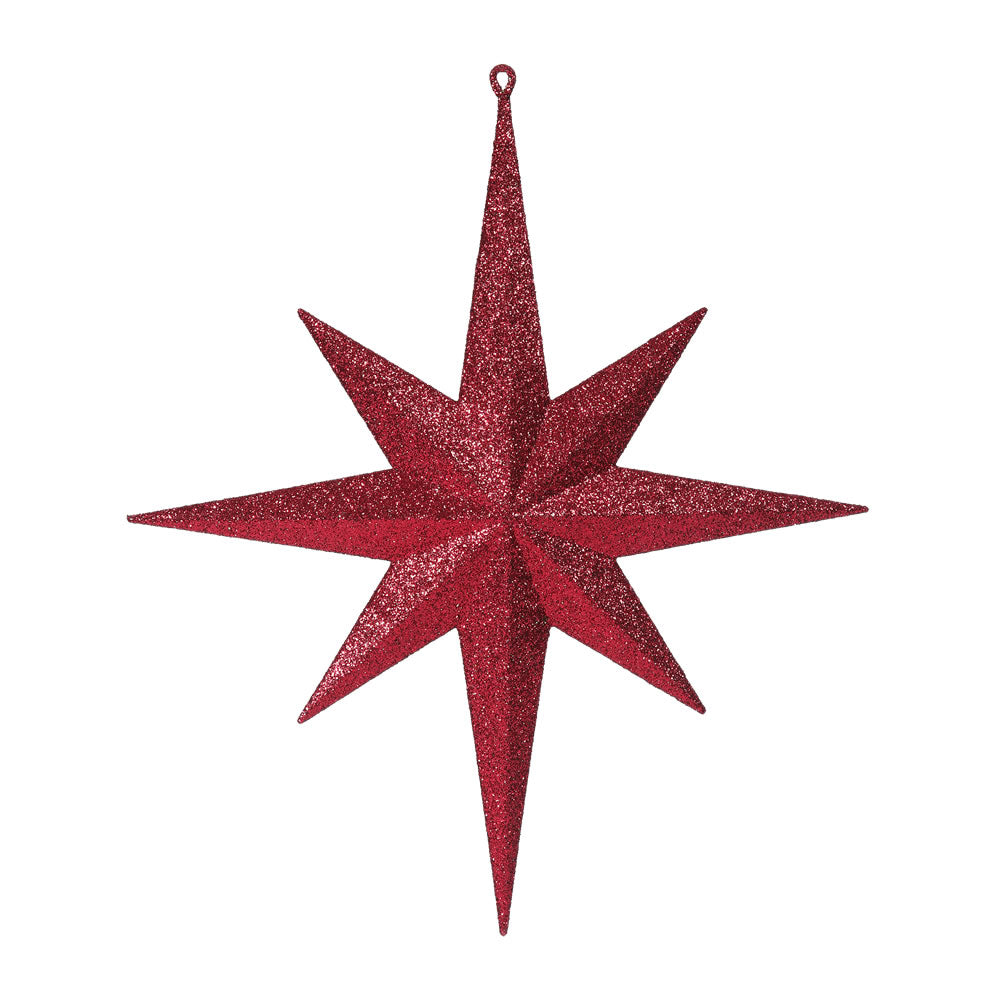 Vickerman 15.75” Burgundy Glitter Bethlehem Star - M167565