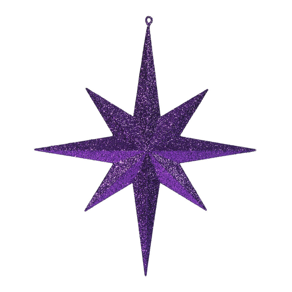 Vickerman 15.75” Purple Glitter Bethlehem Star - M167566