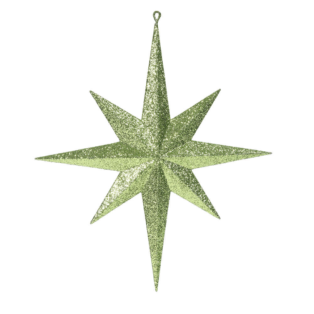 Vickerman 15.75” Lime Glitter Bethlehem Star - M167573