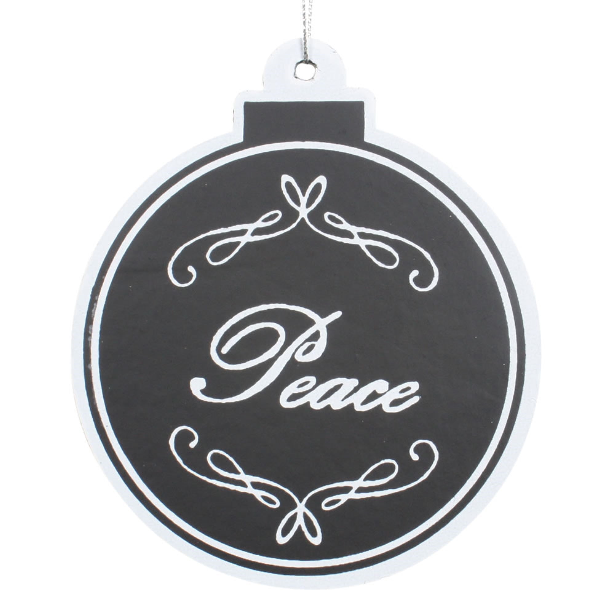 5.5” Black/White Flat Peace Ball 6/Bag