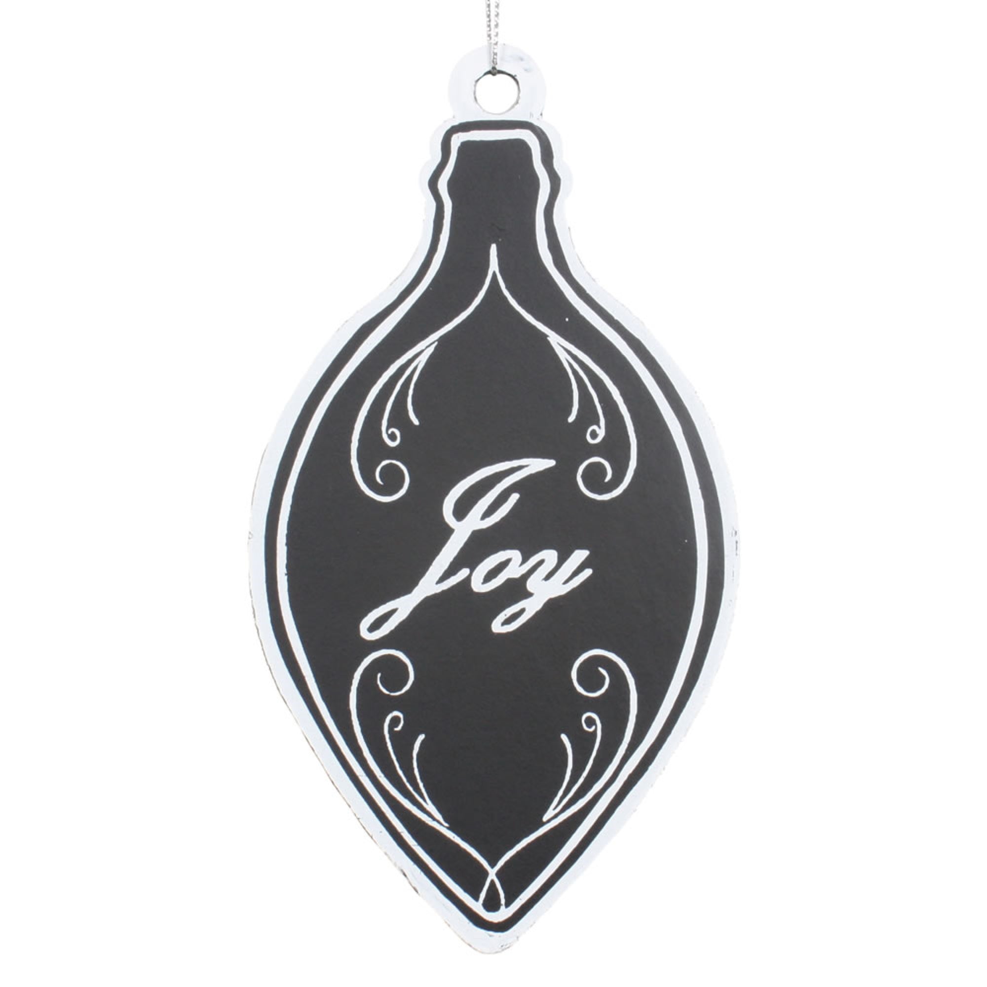 7” Black/White Flat Joy Finial 6/Bag