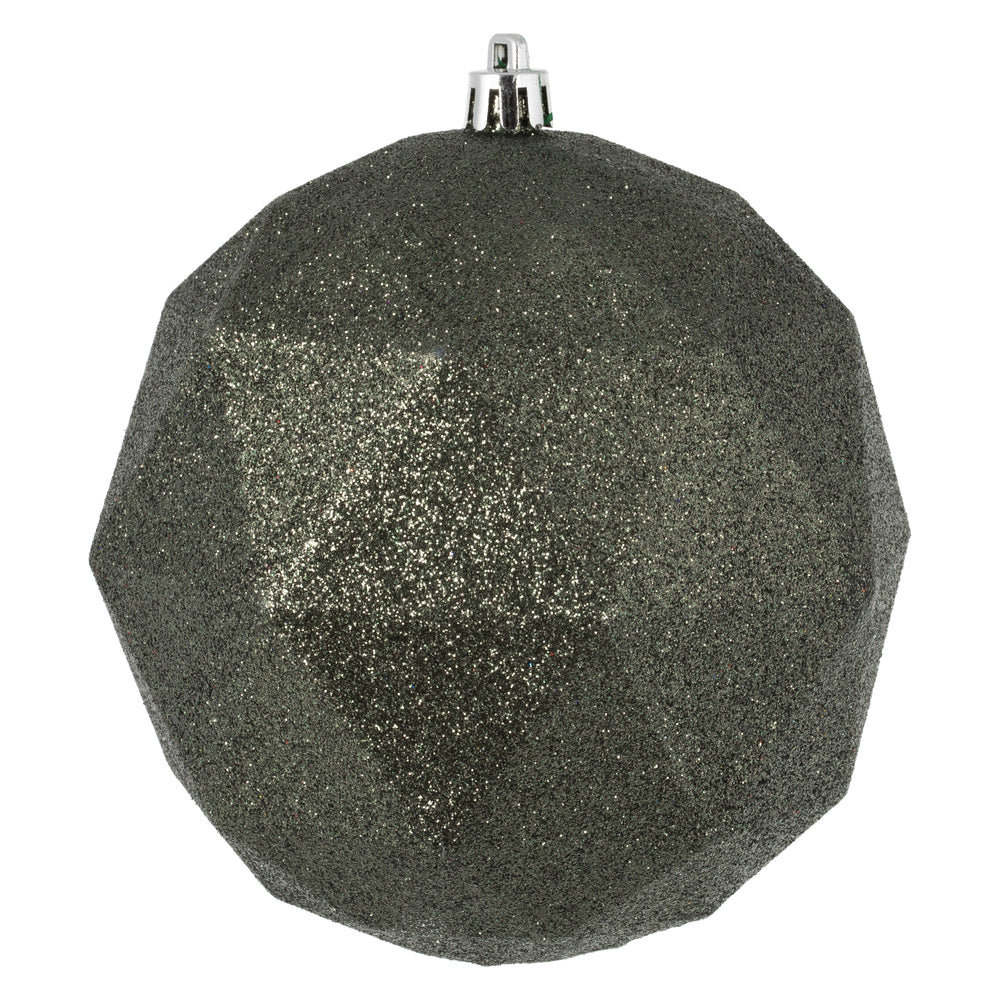 Vickerman 4.75” Wrought Iron Glitter Geo Ball 4/Bg - M177323DG