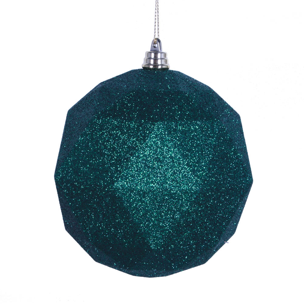 Vickerman 4.75” Emerald Glitter Geo Ball 4/bag - M177324DG