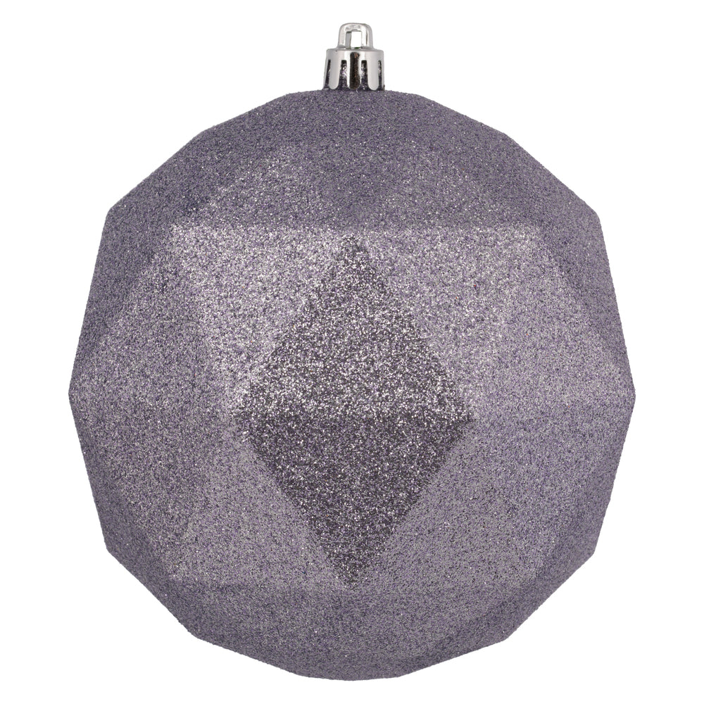 Vickerman 4.75” Lilac Glitter Geo Ball 4/Bg - M177334DG