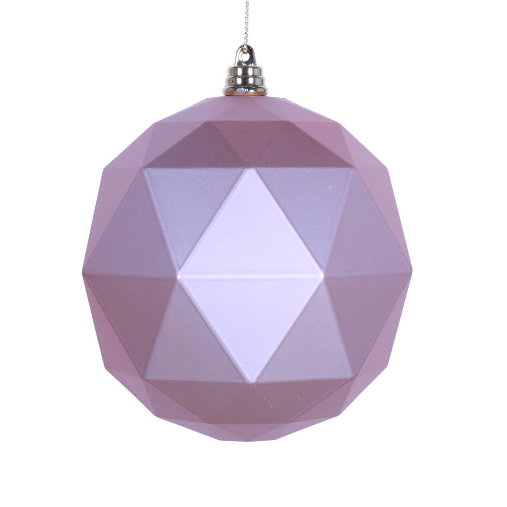 Vickerman 4.75” Rose Gold Matte Geo Ball 4/bag - M177358DM