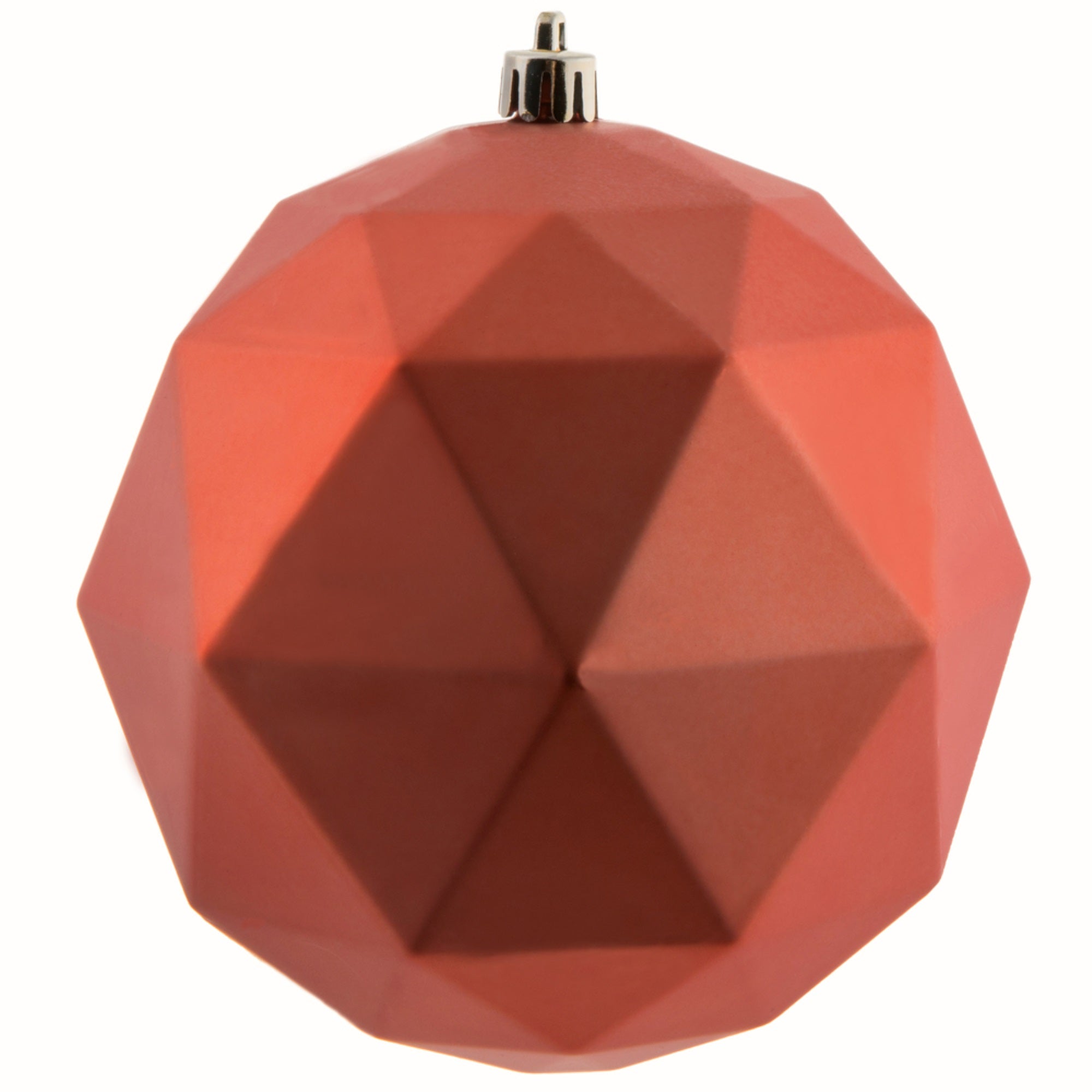 4.75” Coral Matte Geometric Ball 4/bg