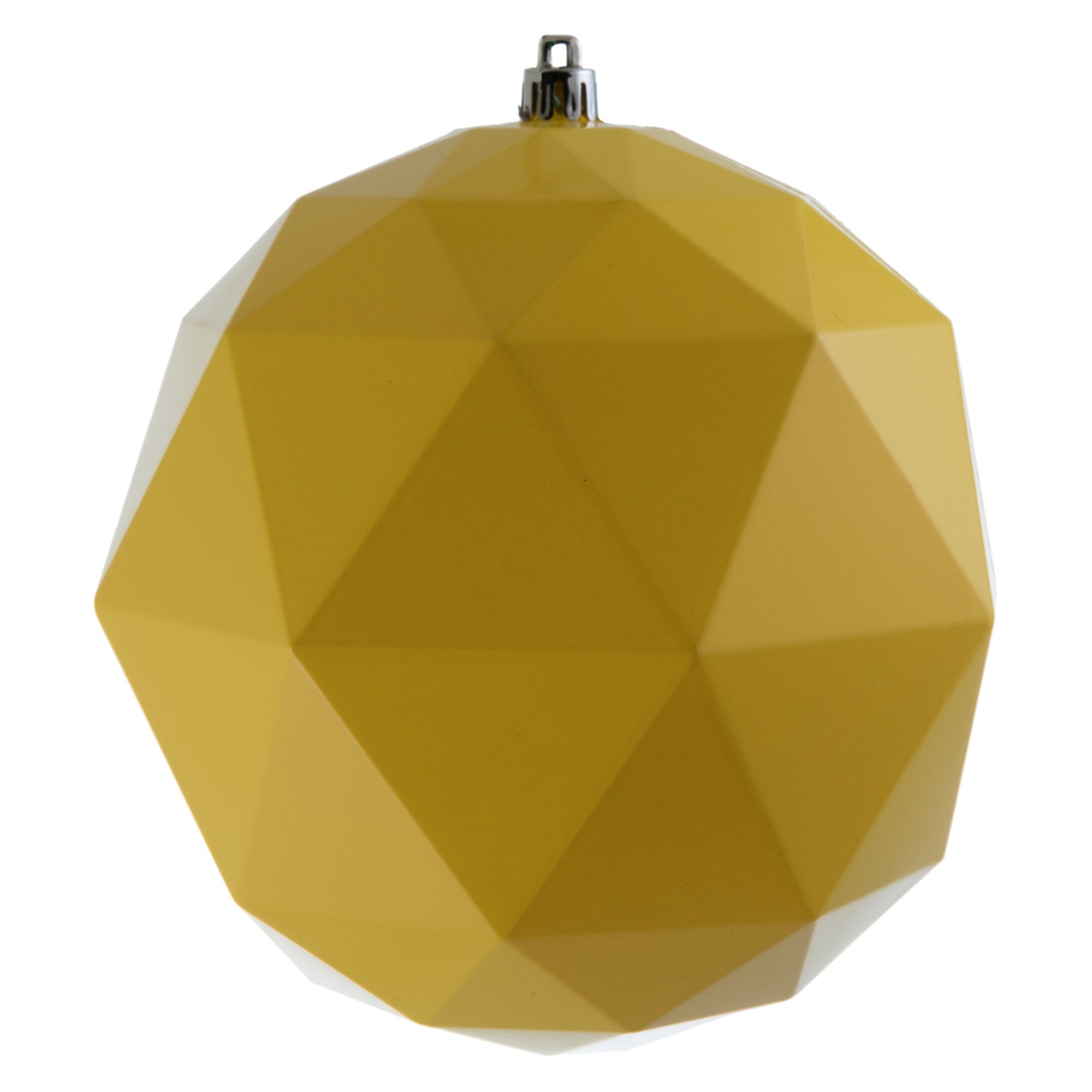 4.75” Yellow Shiny Geometric Ball 4/bag