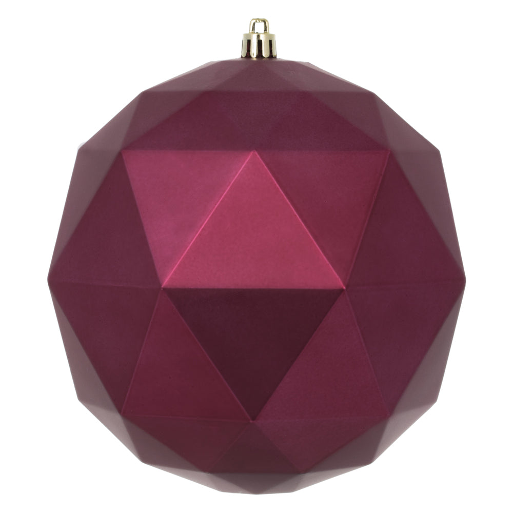 Vickerman 6” Berry Red Matte Geometric Ball 4/Bg - M177421DM