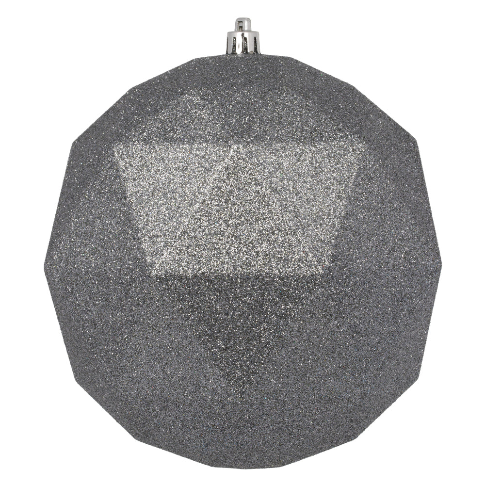 Vickerman 6” Limestone Glitter Geometric Ball 4/Bg - M177425DG