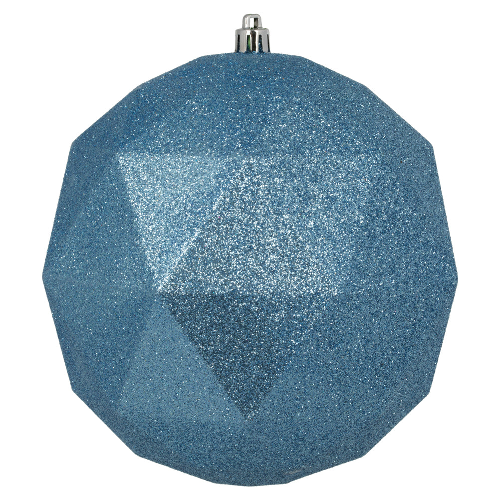 Vickerman 6” Periwinkle Glitter Geo Ball 4/Bg - M177429DG