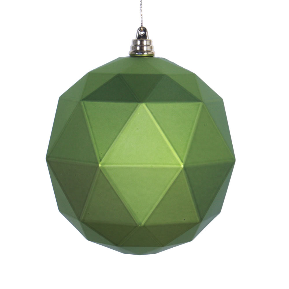 Vickerman 6” Lime Matte Geometric Ball 4/bag - M177473DM