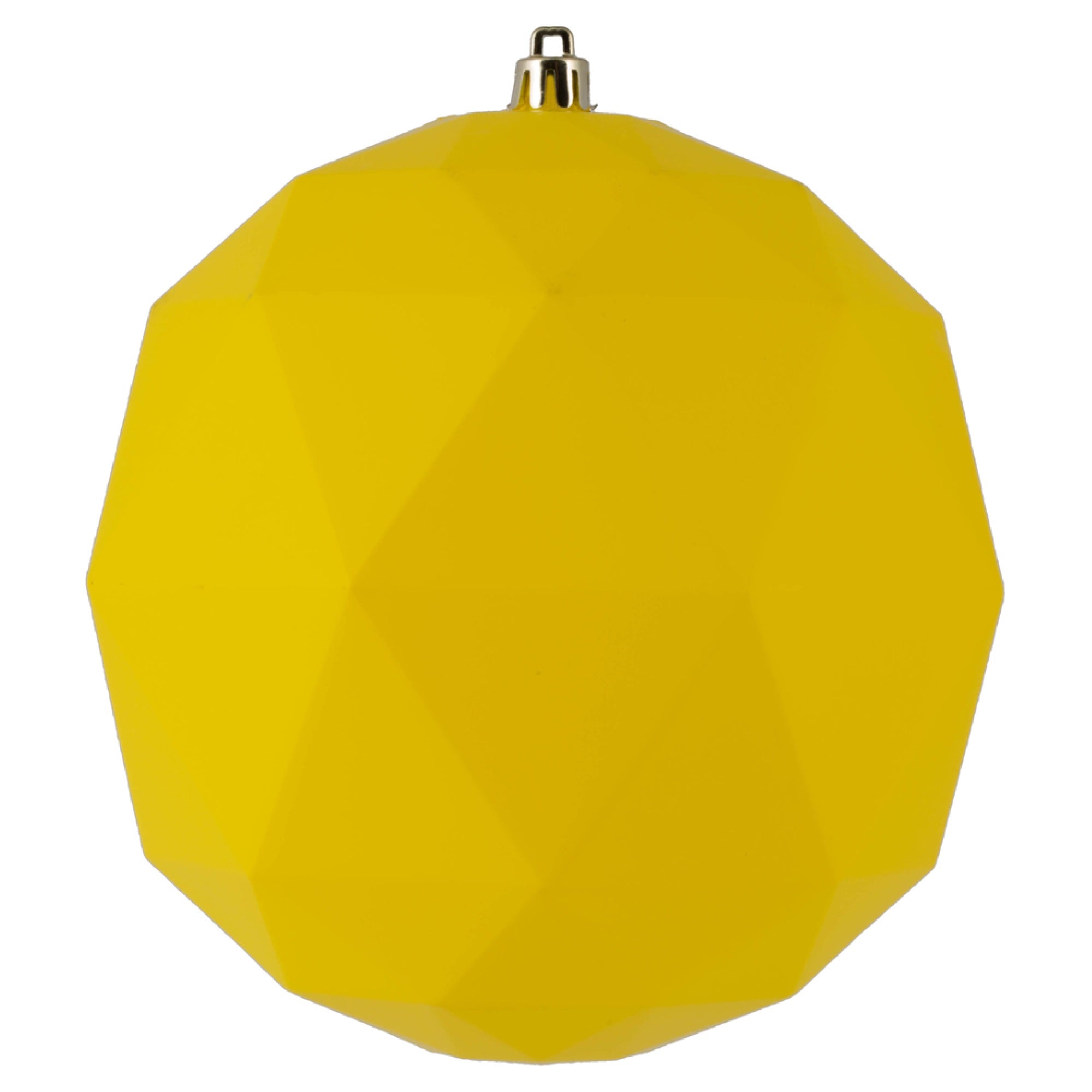 6” Yellow Matte Geometric Ball 4/bag