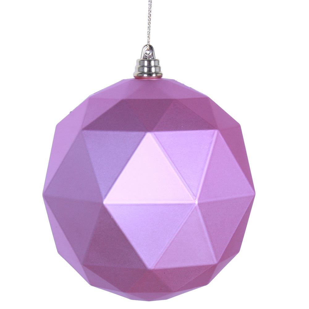 Vickerman 6” Pink Matte Geometric Ball 4/bag - M177479DM