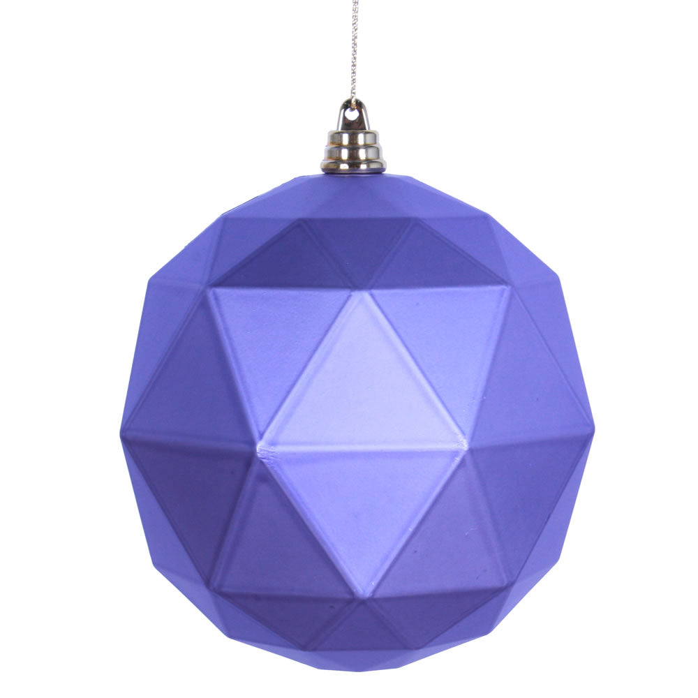 Vickerman 6” Lavender Matte Geometric Ball 4/bag - M177486DM