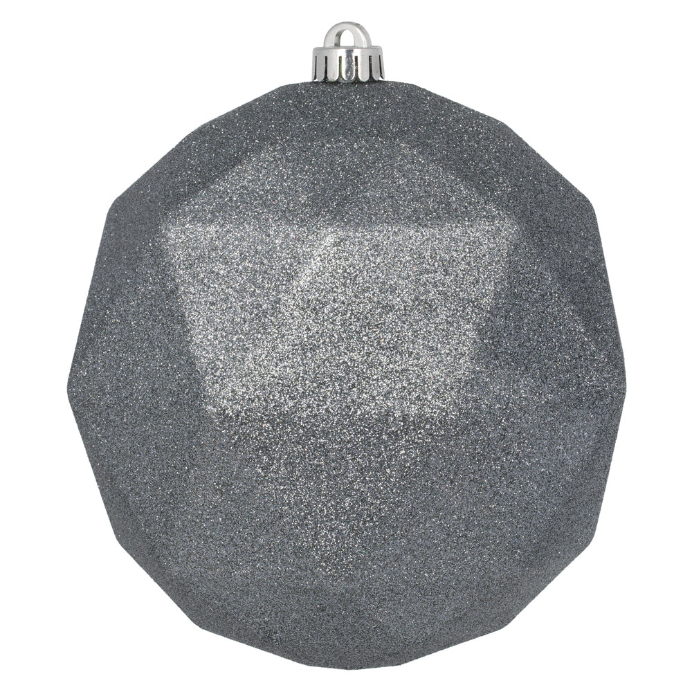 Vickerman 8” Limestone Glitter Geometric Ball - M177525DG