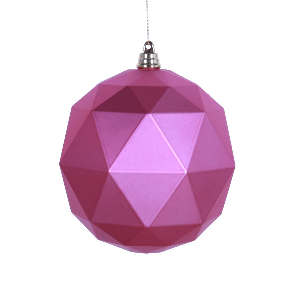Vickerman 8” Mauve Matte Geometric Ball - M177545DM