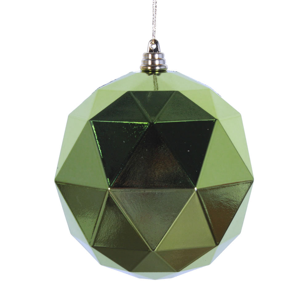 Vickerman 8” Lime Shiny Geometric Ball - M177573DS