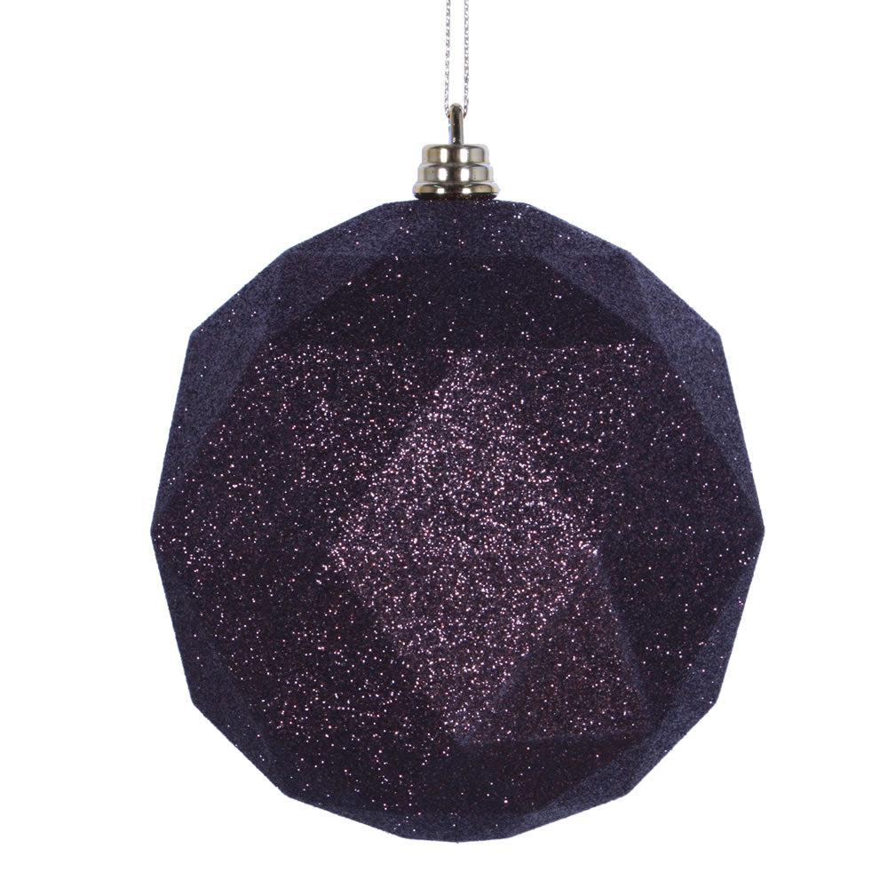 Vickerman 8” Mocha Glitter Geometric Ball - M177576DG