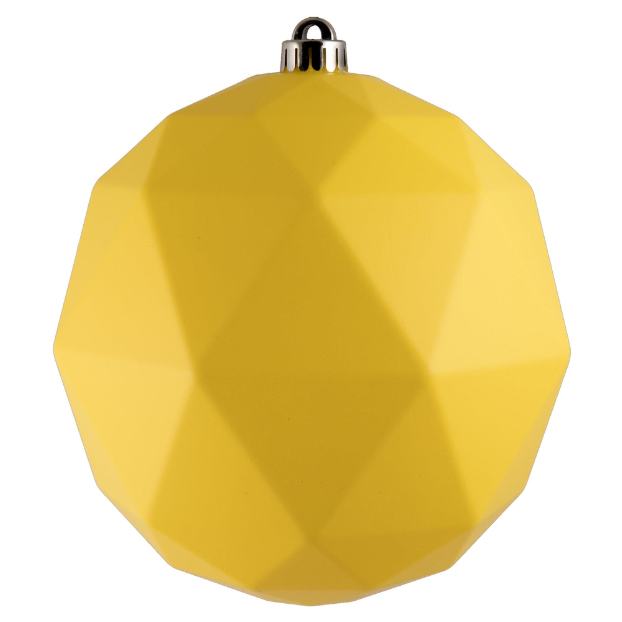 8” Yellow Matte Geometric Ball