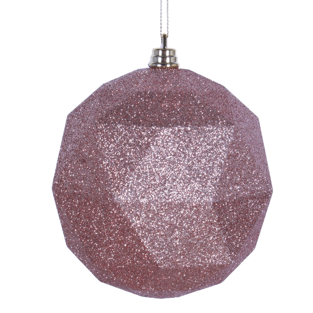Vickerman 8” Cafe Latte Glitter Geometric Ball - M177580DG