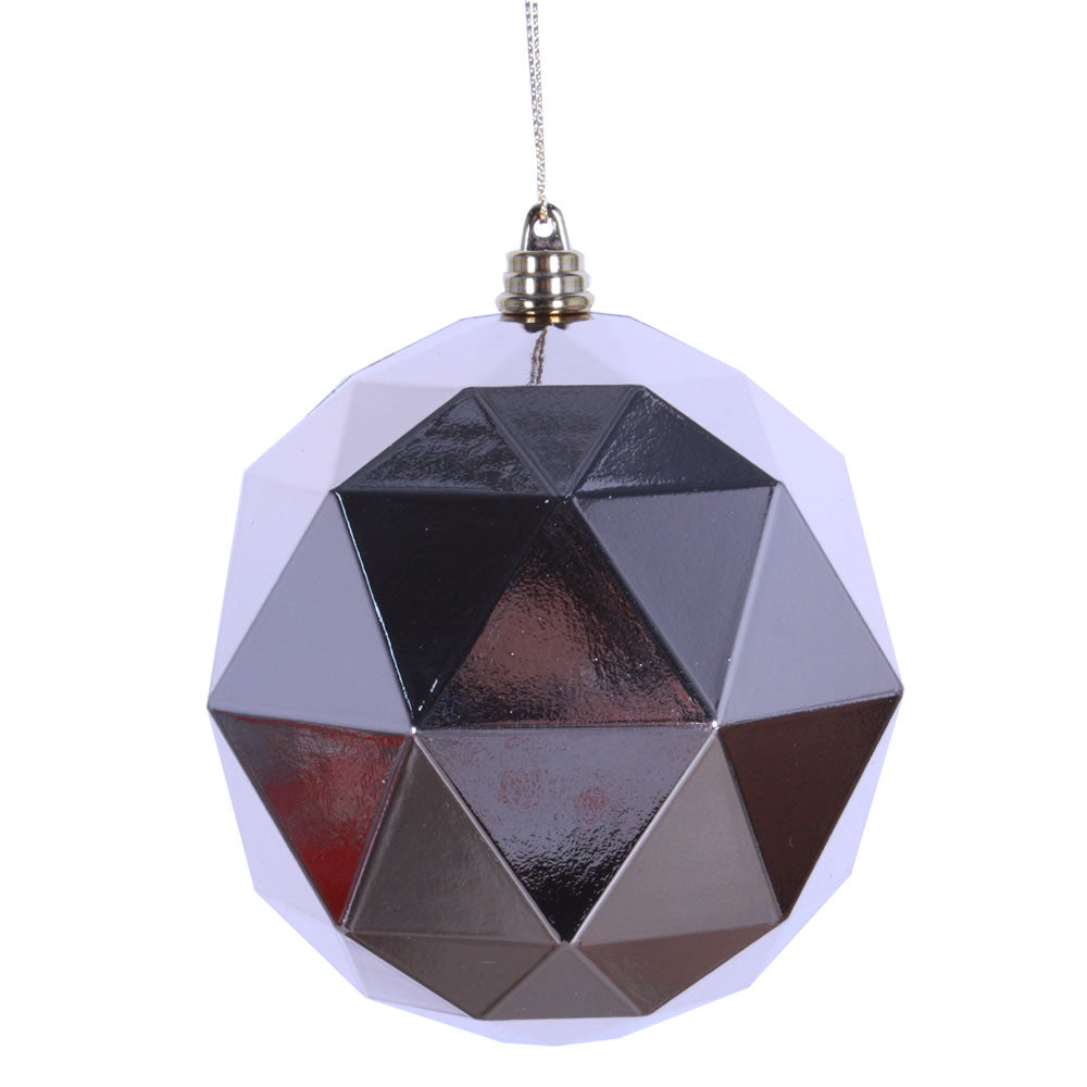Vickerman 8” Cafe Latte Shiny Geometric Ball - M177580DS