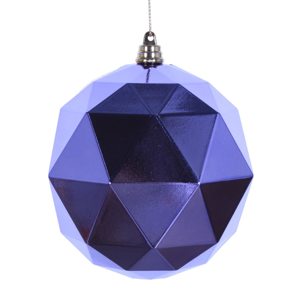 Vickerman 8” Lavender Shiny Geometric Ball - M177586DS