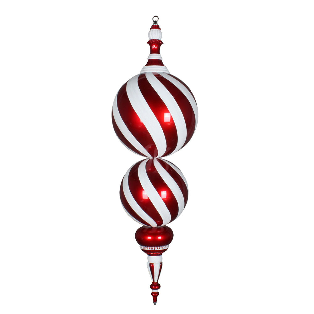 Vickerman 30” Red/White Candy Stripe Finial Orn - M180103