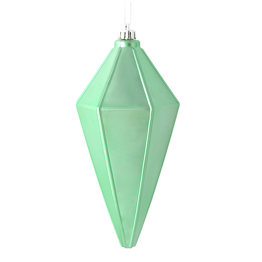 Vickerman 7” Seafoam Grn Shiny Lantern Ornmnt 4/Ba - M183044S