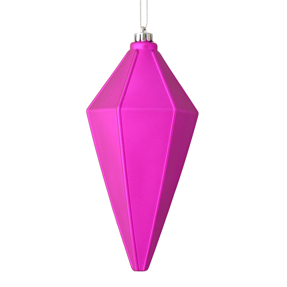 Vickerman 7” Fuchsia Matte Lantern Ornament 4/Bag - M183070M