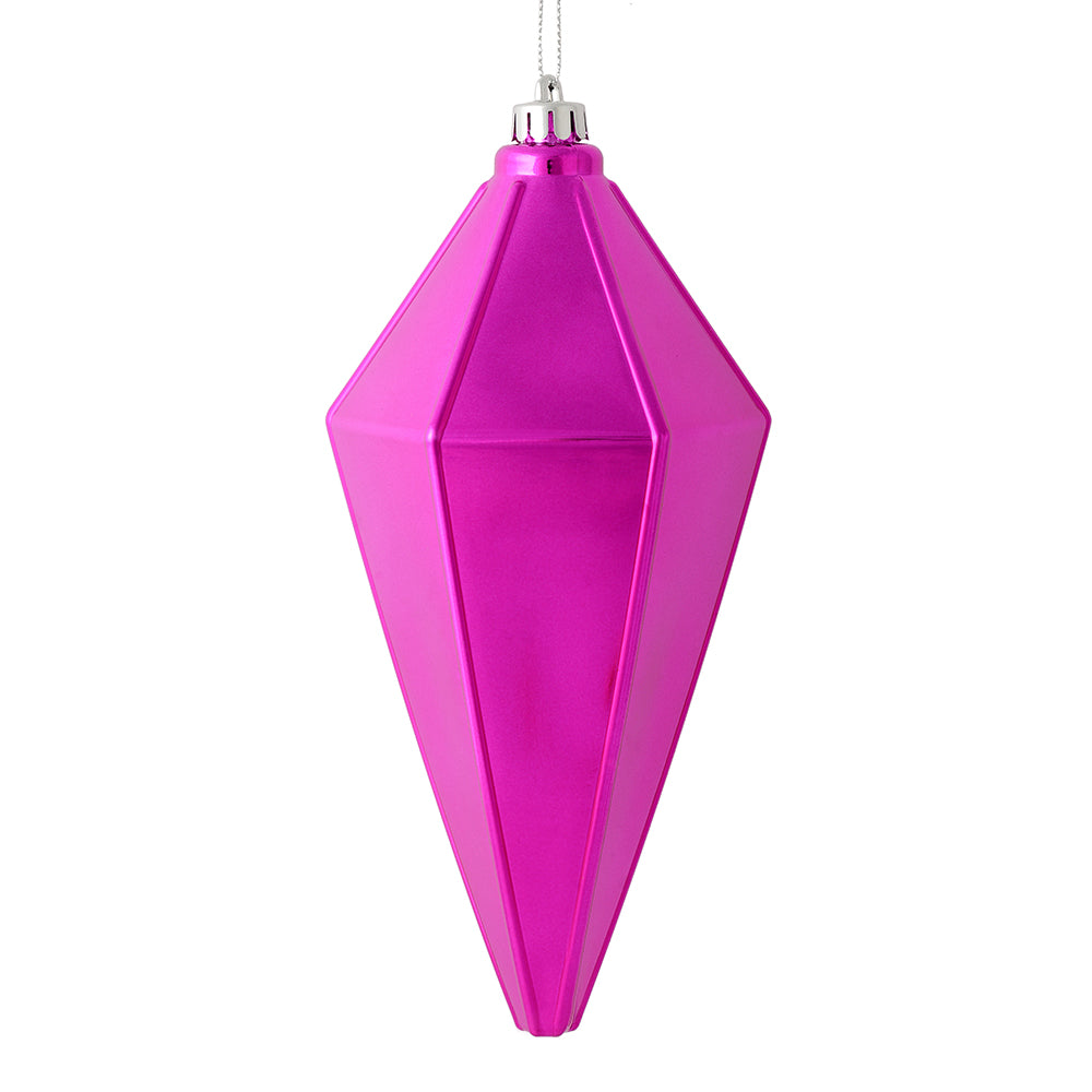 Vickerman 7” Fuchsia Shiny Lantern Ornament 4/Bag - M183070S