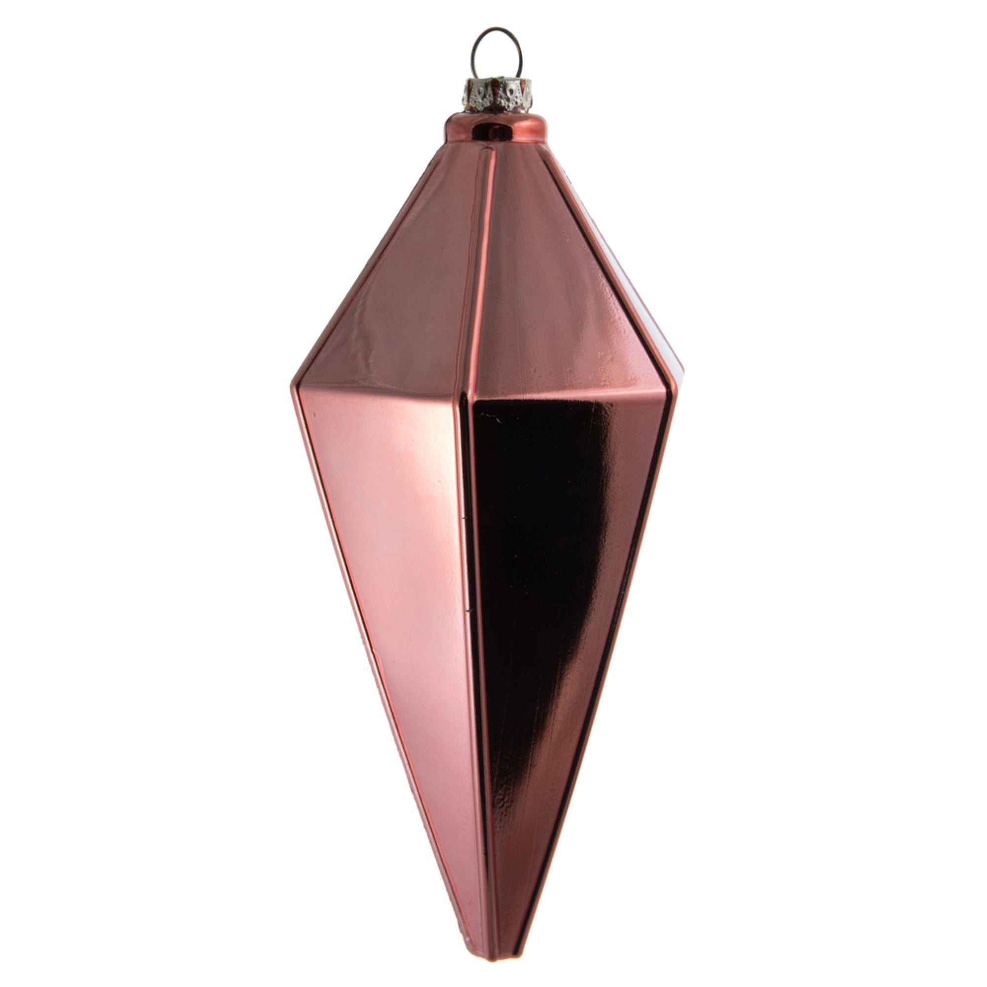 7” Coral Shiny Lantern Ornament 4/Bag