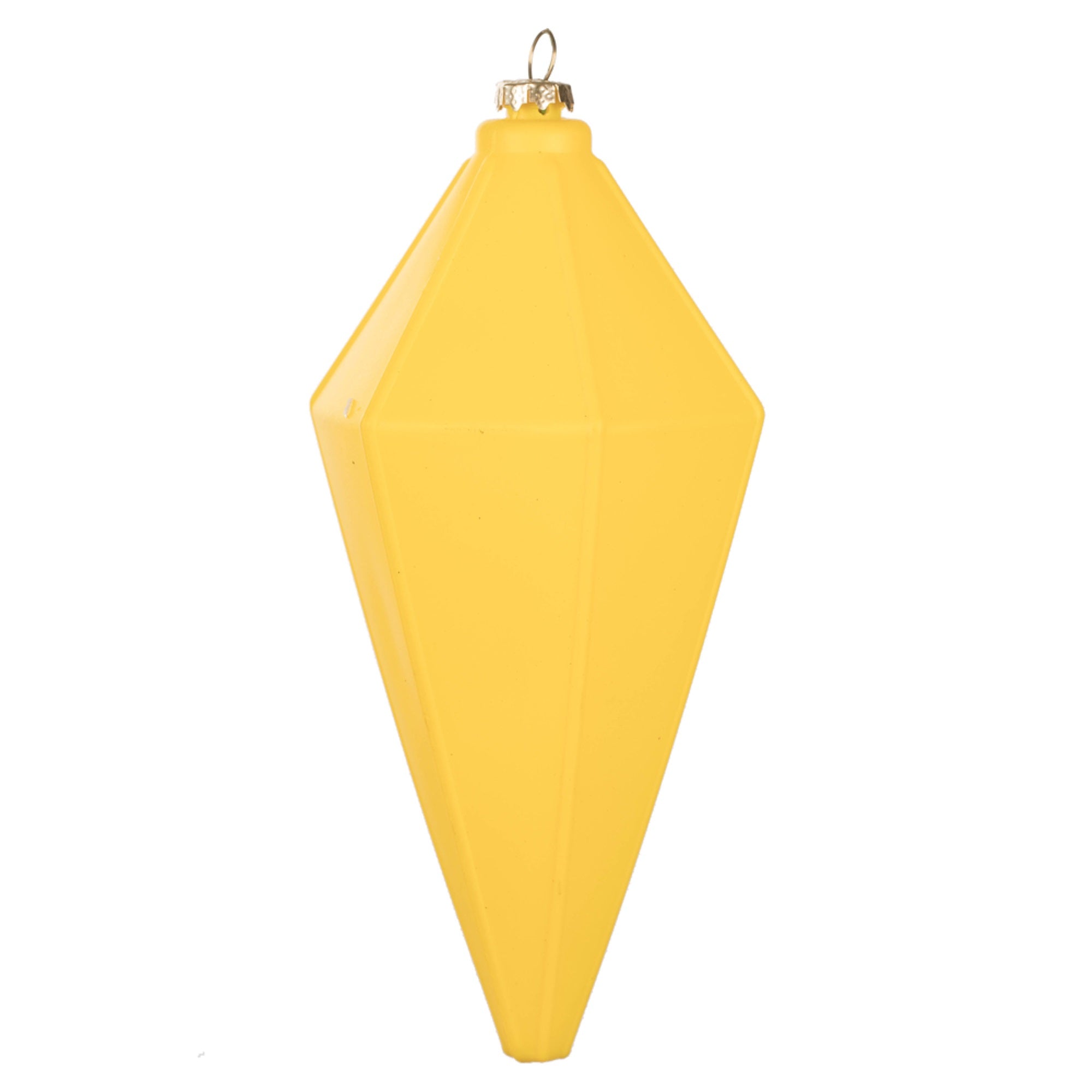 7” Yellow Matte Lantern Ornament 4/Bag