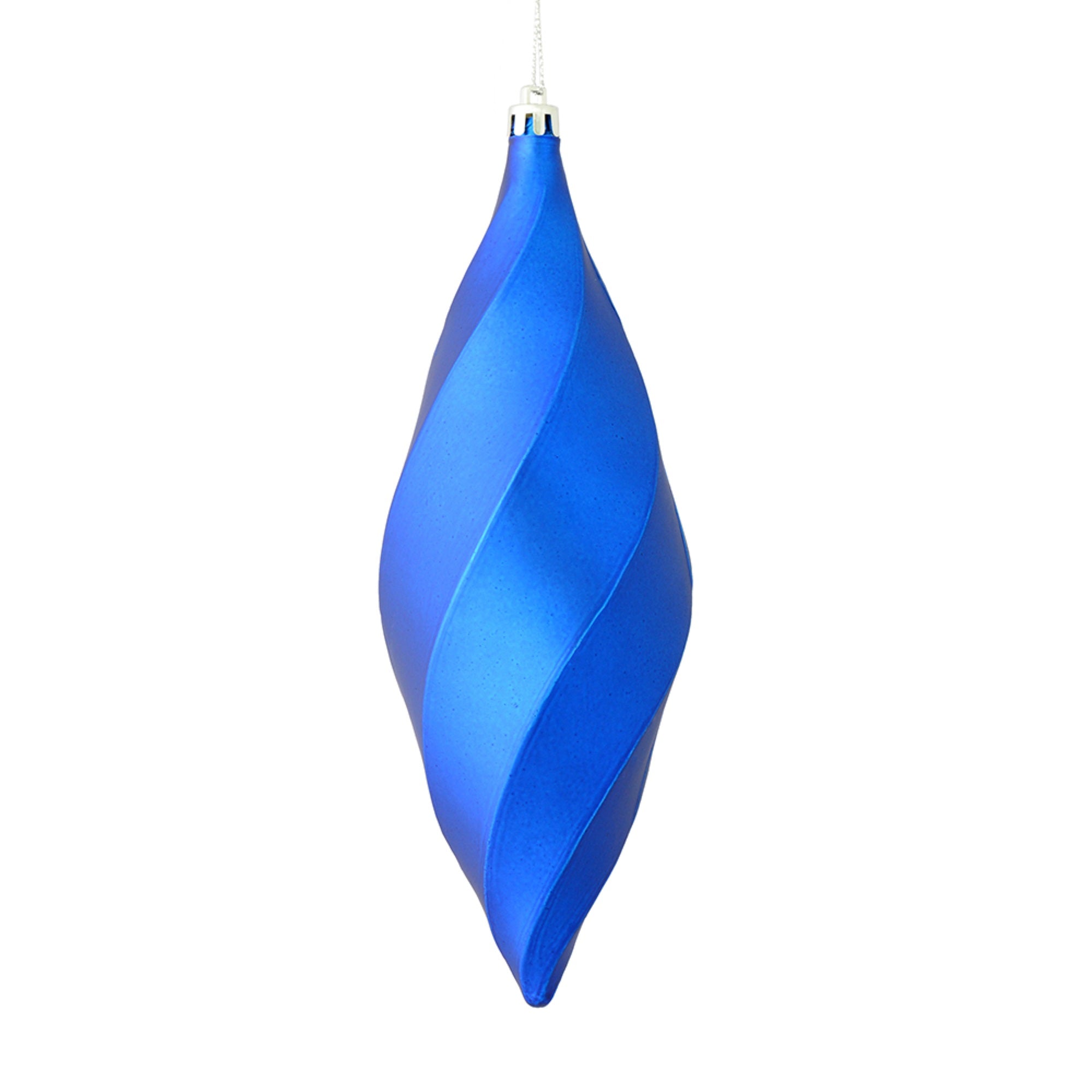 8” Blue Matte Swirl Finial 6/Bag