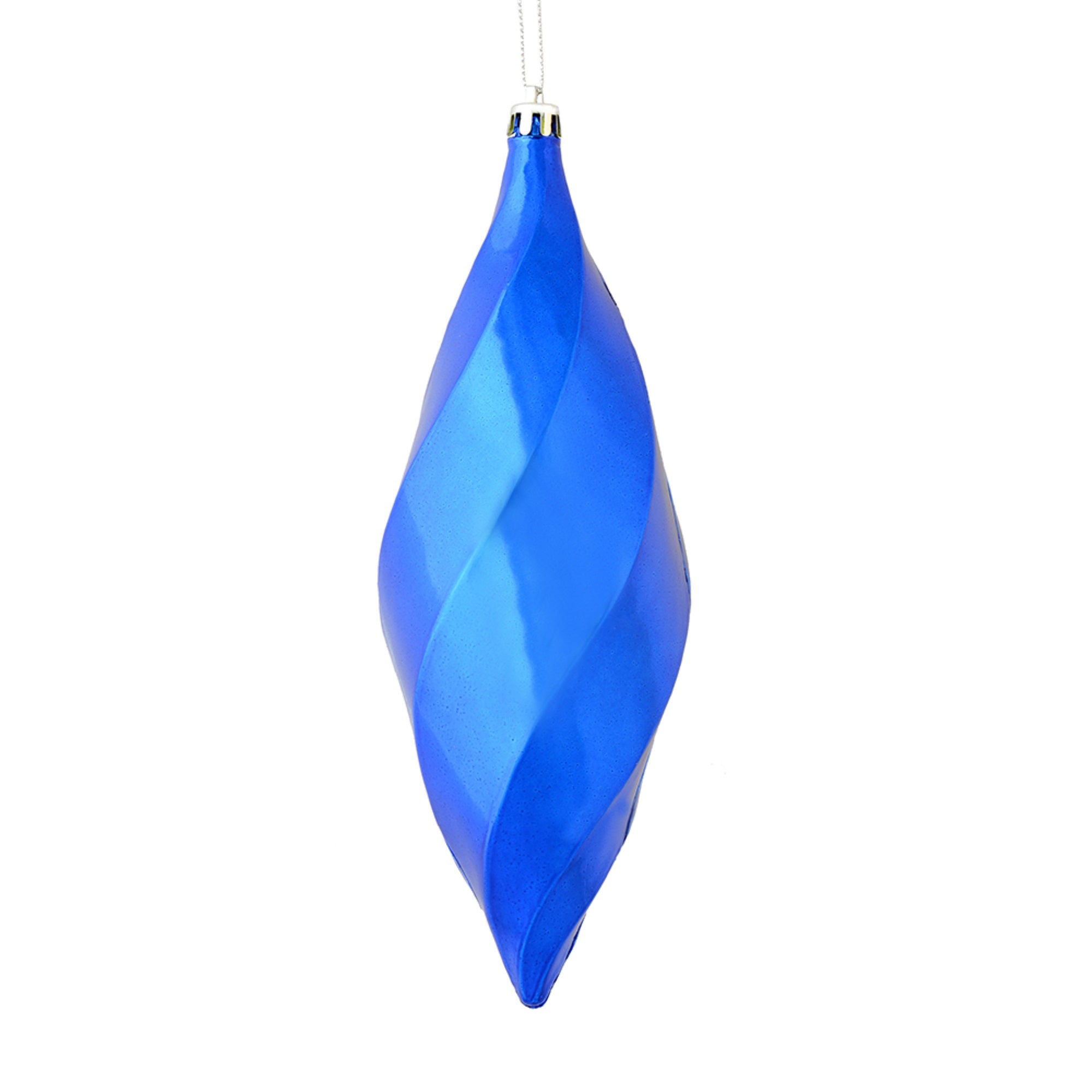 8” Blue Shiny Swirl Finial 6/Bag