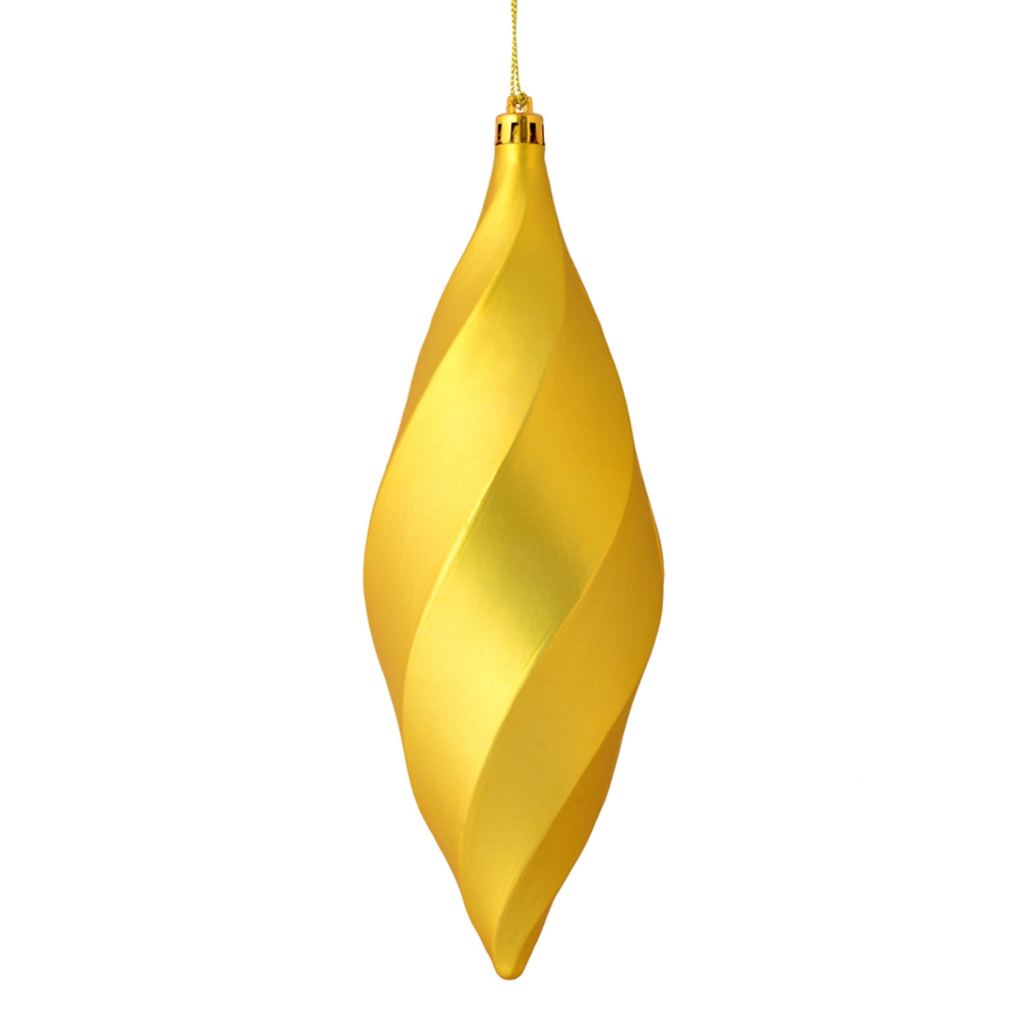 8” Gold Matte Swirl Finial 6/Bag