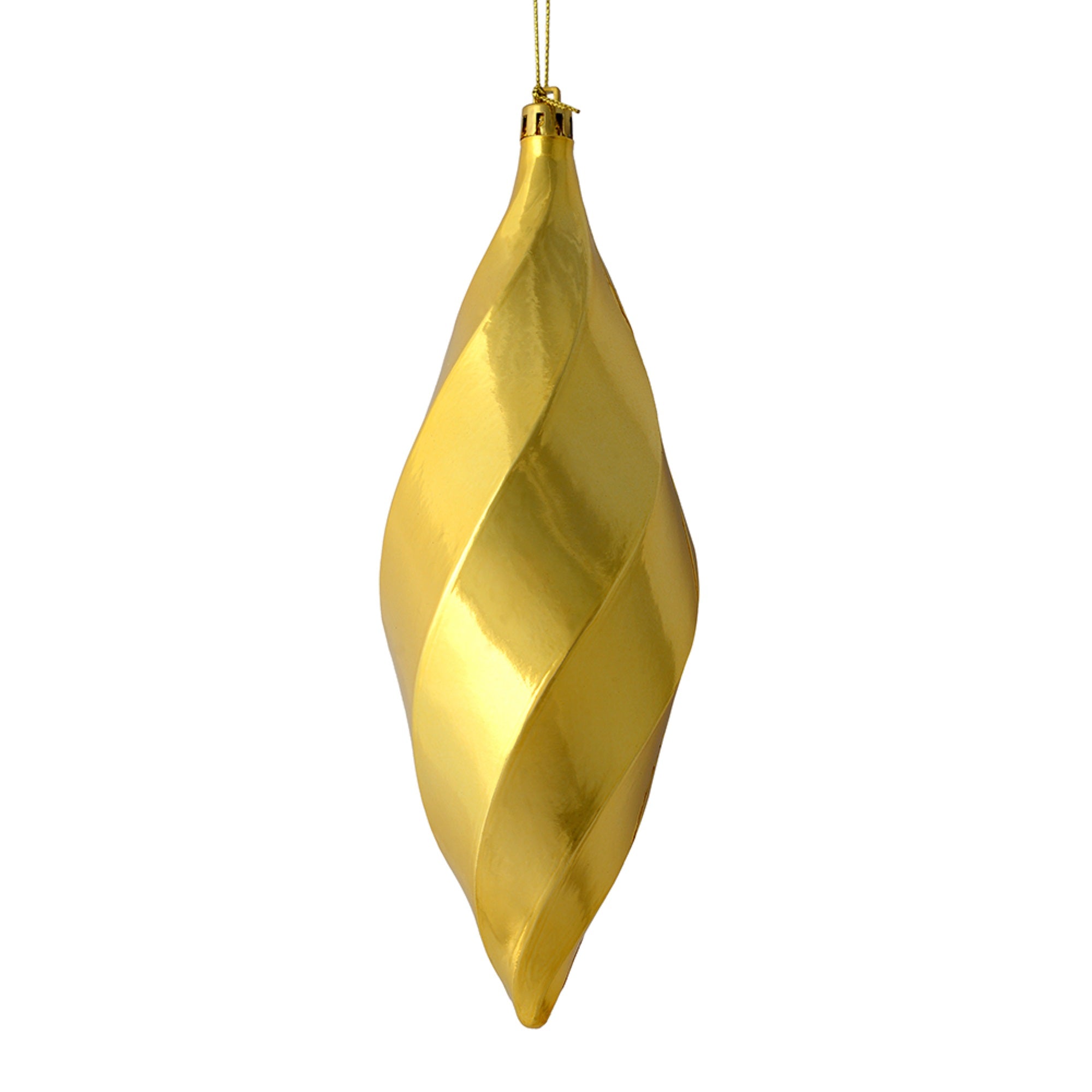 8” Gold Shiny Swirl Finial 6/Bag